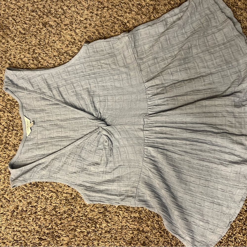 Lucky Brand Gray Asymmetrical Pleated Tank Top
